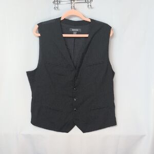 Kenneth Cole Reaction Men's Black Tailored Dress Vest XL